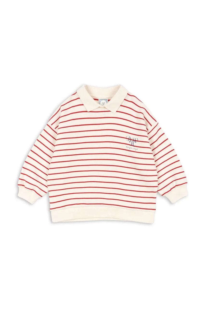 Детская хлопковая кофта Konges Sløjd RHW X KS LARGO SWEAT GOTS цвет красный узор Rosie Huntington Whiteley KS103608 Детская хлопковая кофта Konges Sløjd RHW X KS LARGO SWEAT GOTS цвет красный узор Rosie Huntington Whiteley KS103608