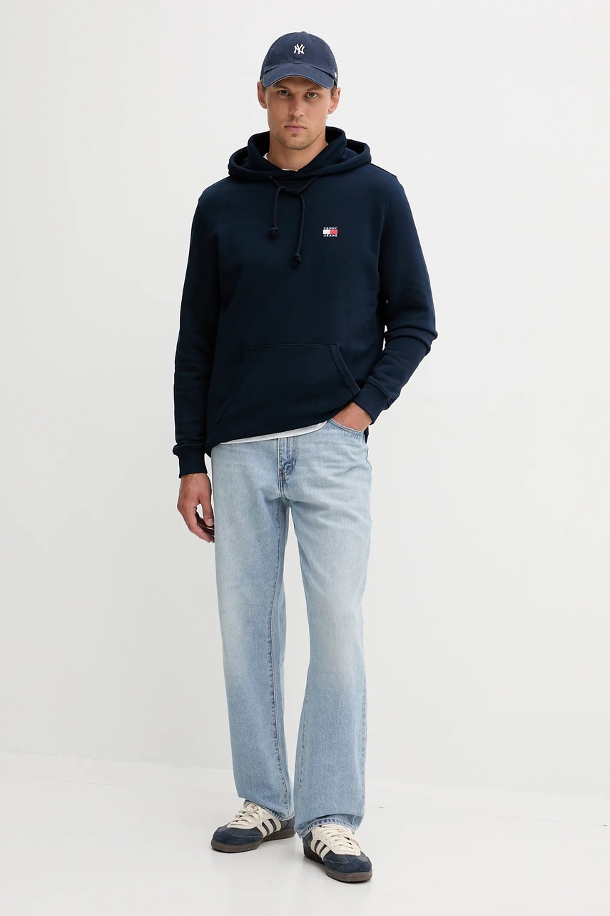 Хлопковая кофта Tommy Jeans цвет синий  DM0DM20258