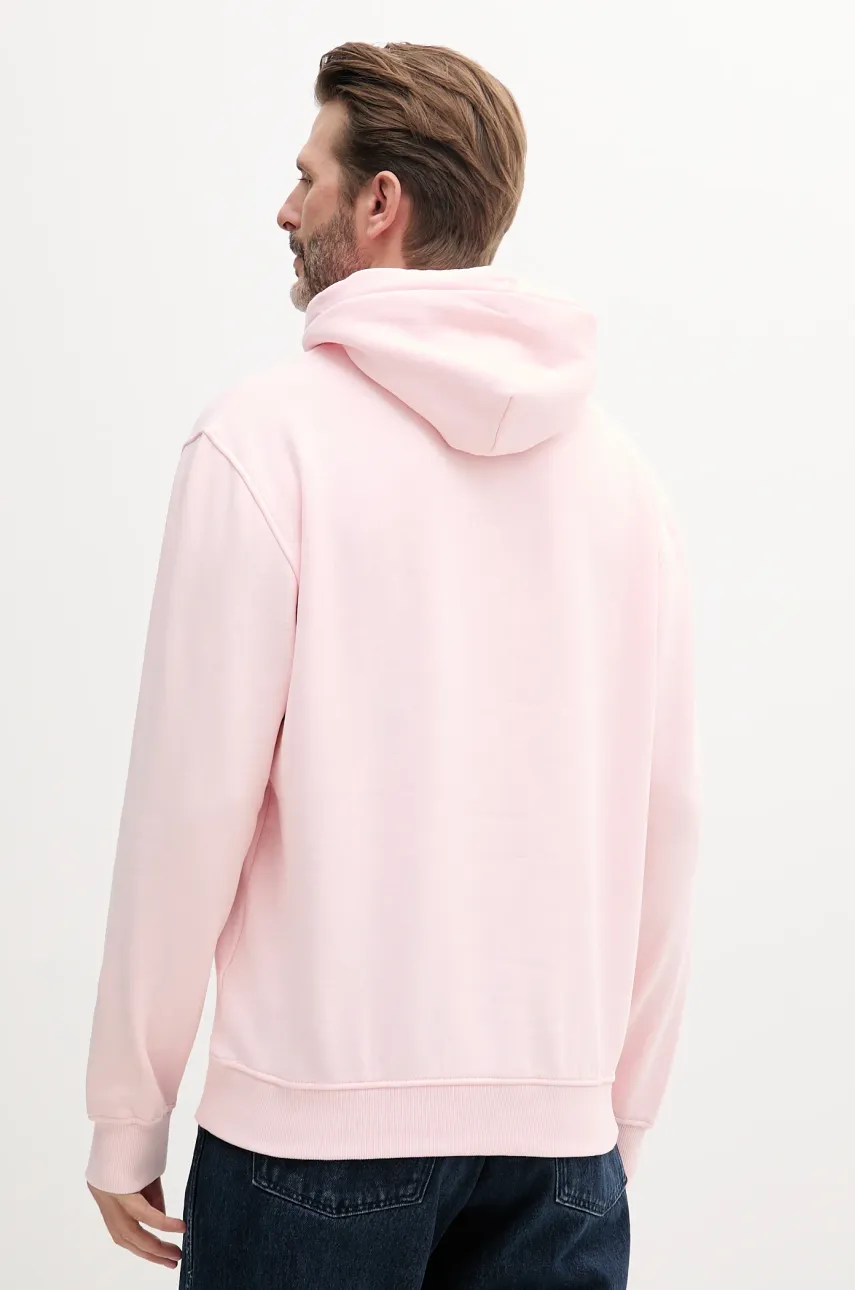 Кофта Tommy Jeans мужская цвет розовый с капюшоном с принтом DM0DM20746 Кофта Tommy Jeans мужская цвет розовый с капюшоном с принтом DM0DM20746