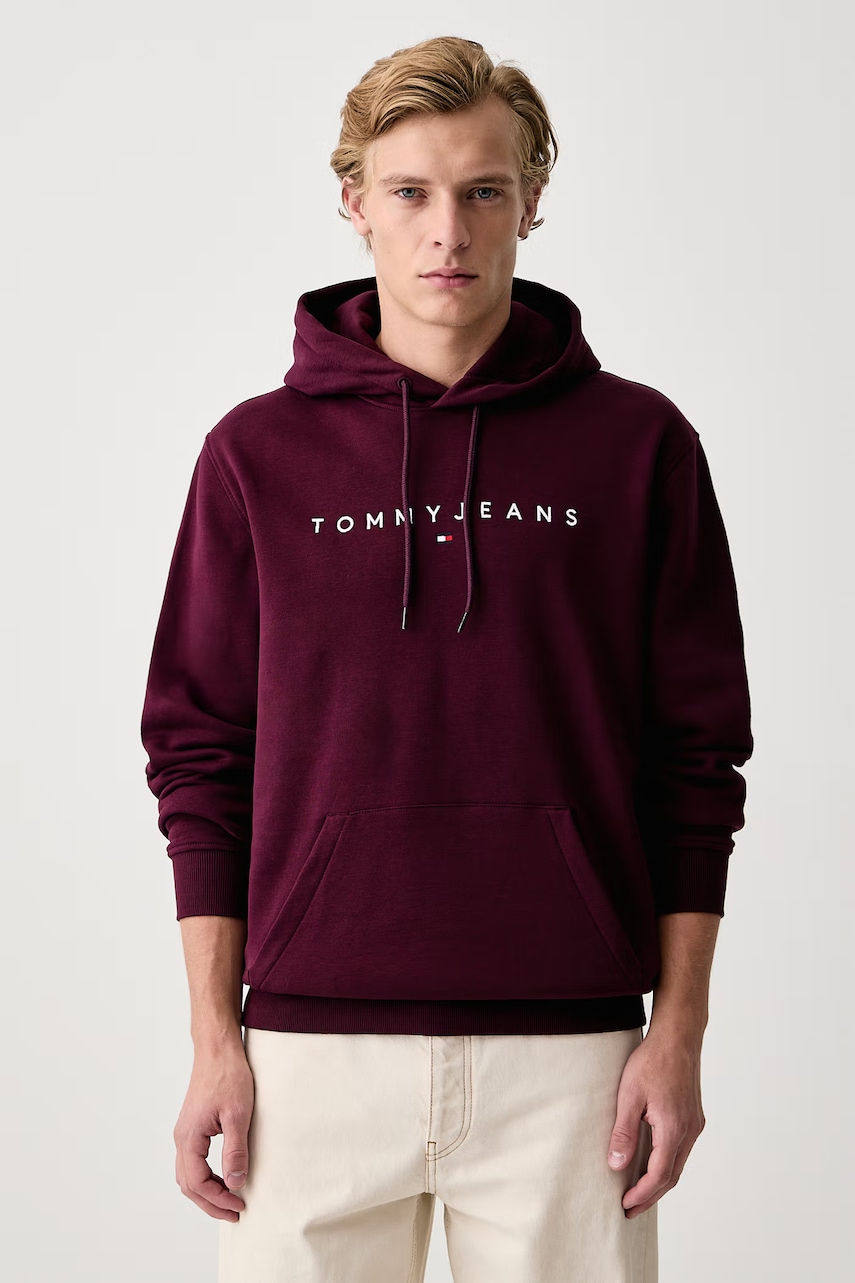 Tommy Jeans  mikina s kapucňou pánska s bavlnou