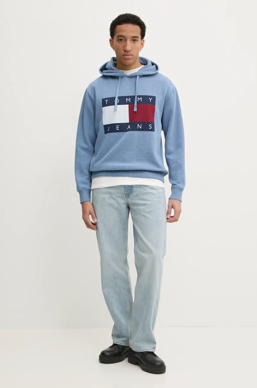 Кофта Tommy Jeans мужская с капюшоном с принтом DM0DM21174 Кофта Tommy Jeans мужская с капюшоном с принтом DM0DM21174