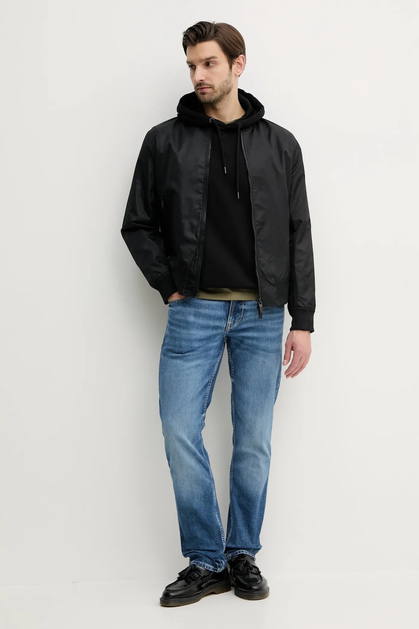 Хлопковая кофта Armani Exchange мужская цвет чёрный с капюшоном с принтом XM000217 AF10830 Хлопковая кофта Armani Exchange мужская цвет чёрный с капюшоном с принтом XM000217 AF10830
