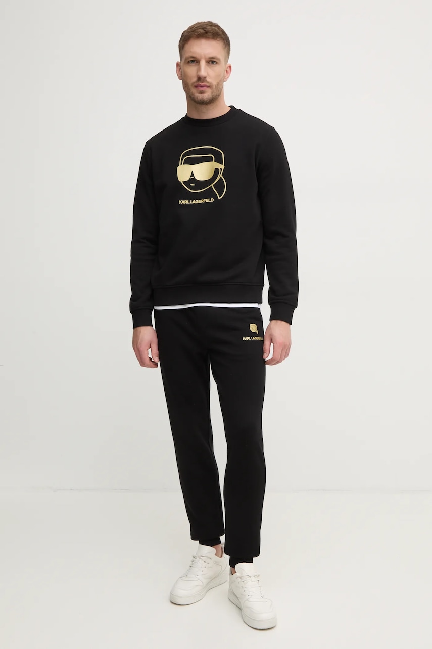 Кофта Karl Lagerfeld мужская цвет чёрный с принтом 705462.551900 Кофта Karl Lagerfeld мужская цвет чёрный с принтом 705462.551900