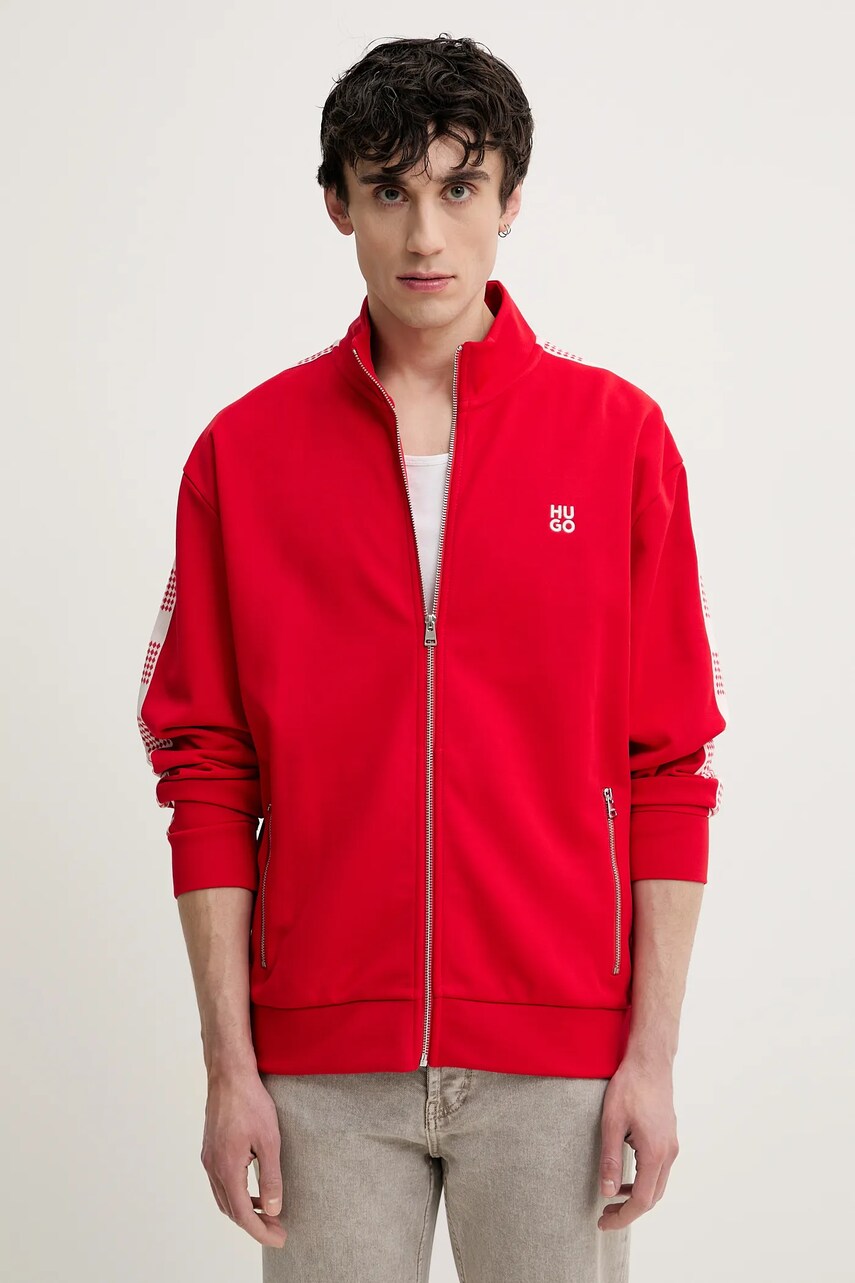 HUGO bluza barbati, culoarea rosu, neted, 50531289