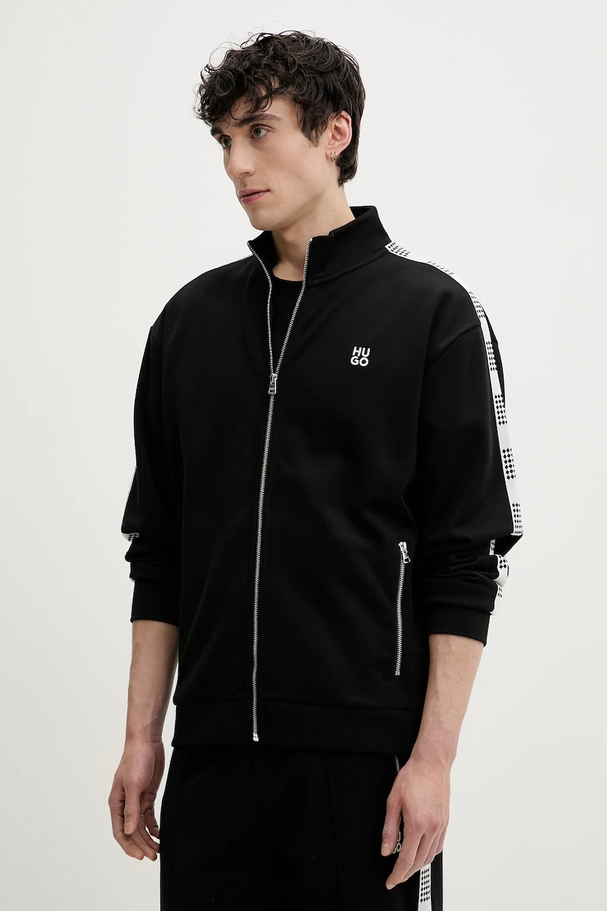 HUGO bluza barbati, culoarea negru, neted, 50531289