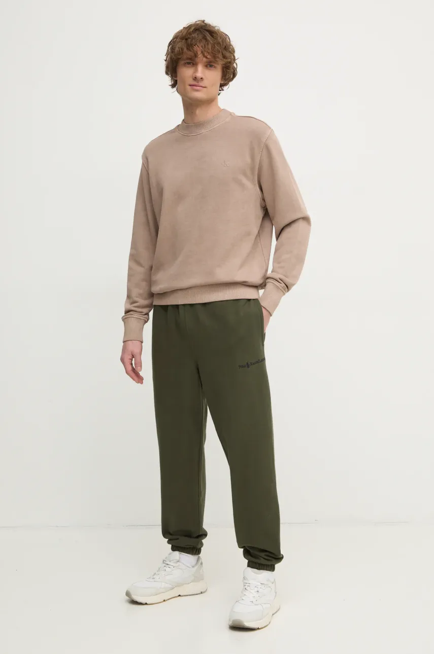 Кофта Calvin Klein Jeans мужская цвет бежевый однотонная J30J327079 Кофта Calvin Klein Jeans мужская цвет бежевый однотонная J30J327079