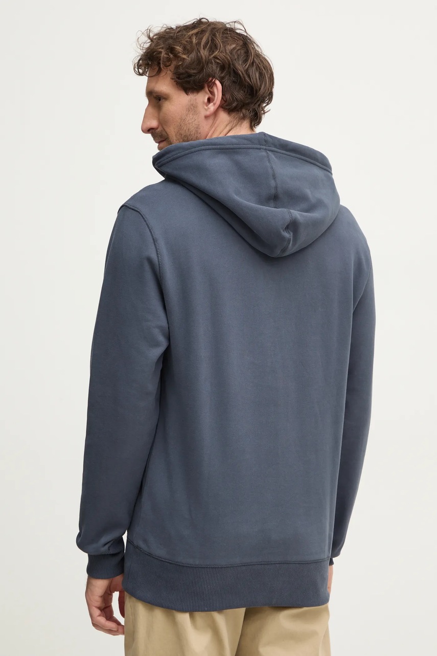 Бавовняна кофта Calvin Klein Jeans чоловіча колір синій з капюшоном однотонна J30J327113 