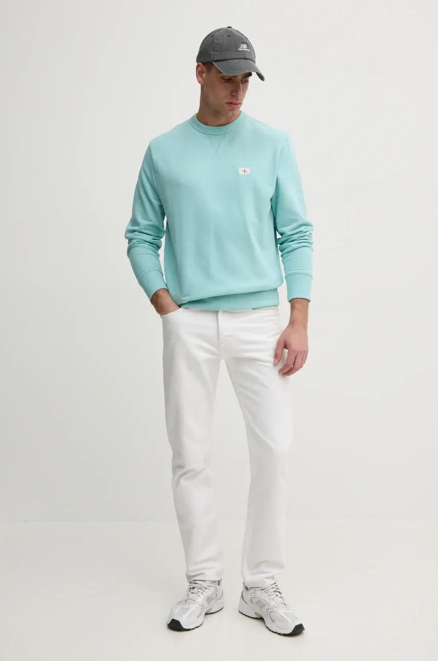 Хлопковая кофта Calvin Klein Jeans мужская цвет чёрный однотонная J30J327115 Хлопковая кофта Calvin Klein Jeans мужская цвет чёрный однотонная J30J327115