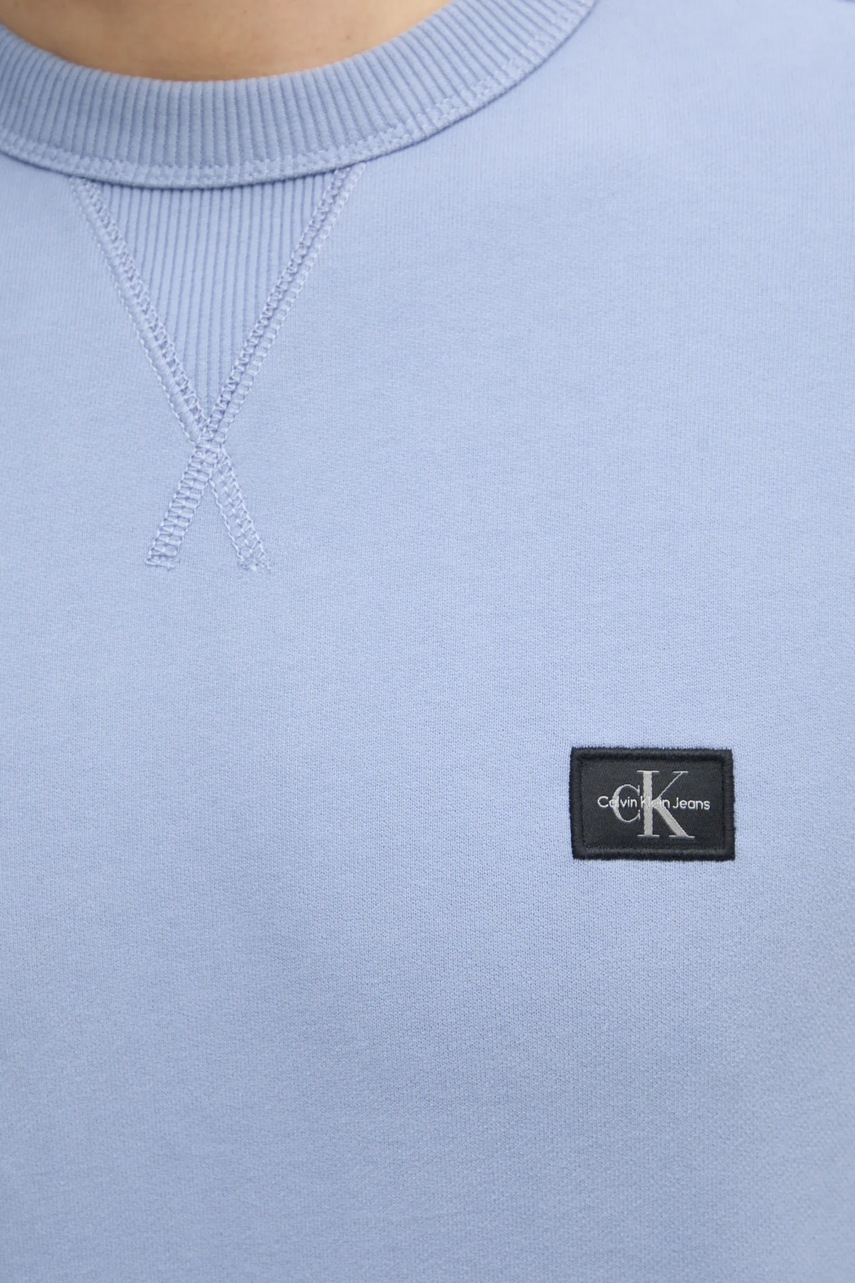 Бавовняна кофта Calvin Klein Jeans чоловіча колір чорний однотонна J30J327115 