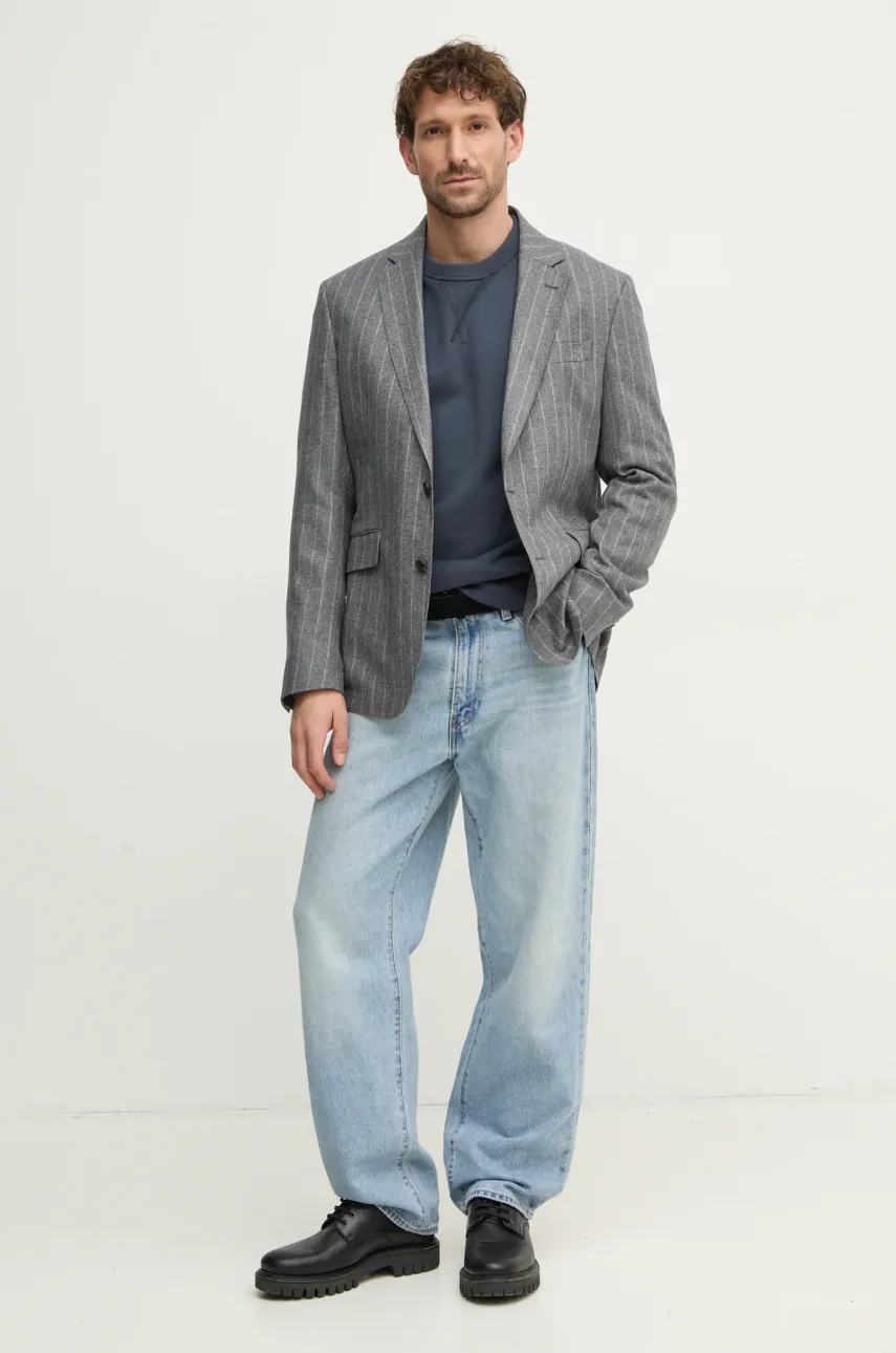 Хлопковая кофта Calvin Klein Jeans мужская цвет синий однотонная J30J327115 Хлопковая кофта Calvin Klein Jeans мужская цвет синий однотонная J30J327115