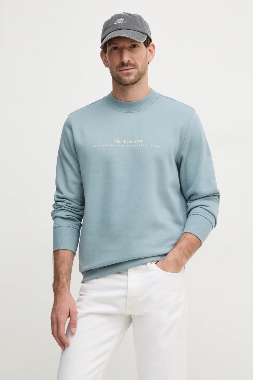 

Суичър Calvin Klein Jeans в синьо с принт J30J327119, Син