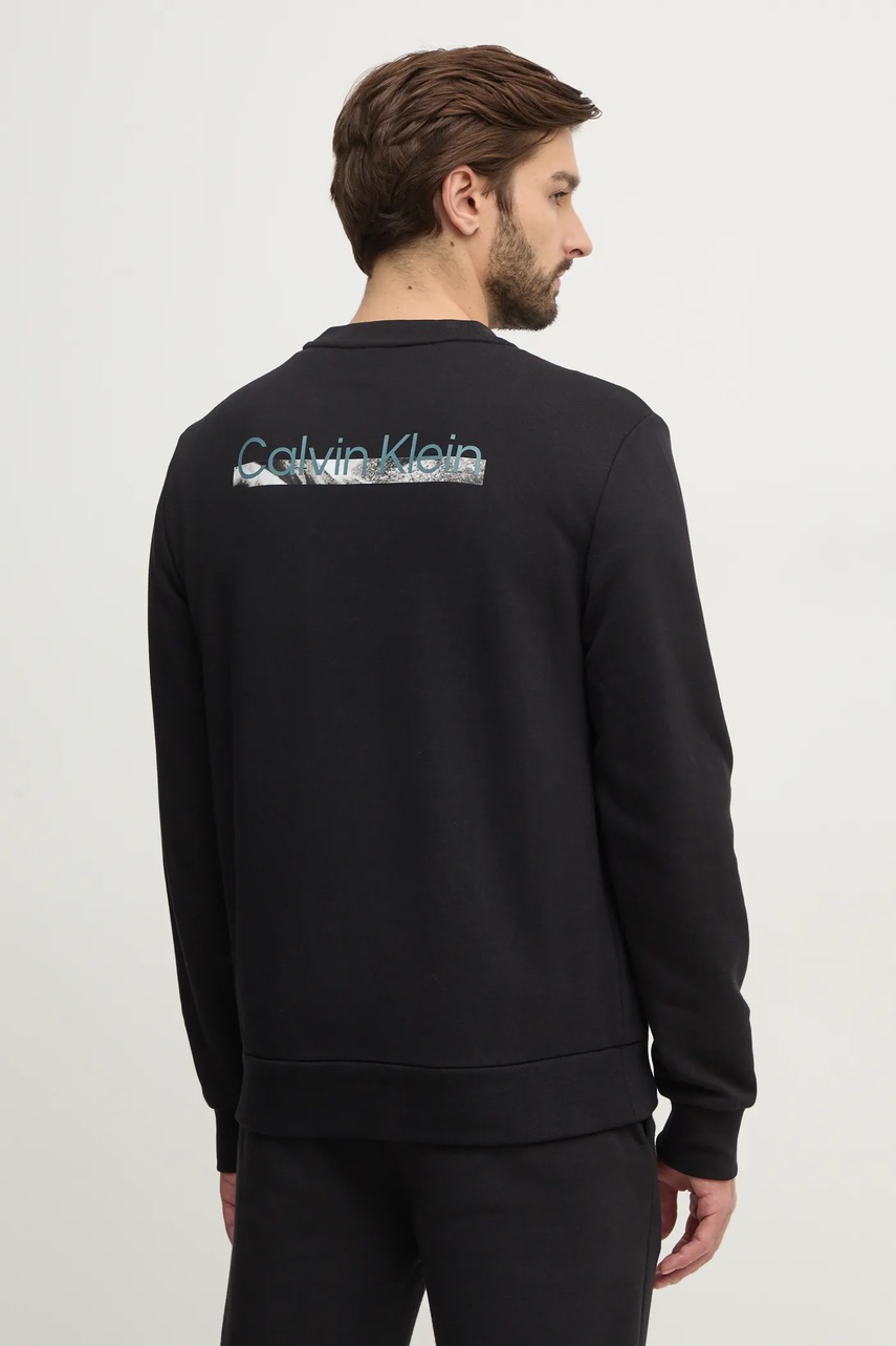 Кофта Calvin Klein чоловіча колір чорний однотонна K10K114352 