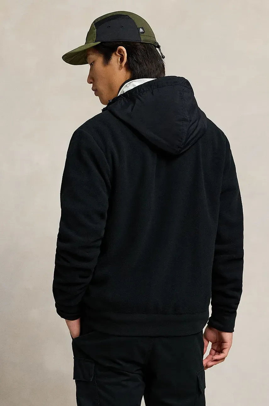 Кофта Polo Ralph Lauren мужская цвет чёрный с капюшоном однотонная 710958177 Кофта Polo Ralph Lauren мужская цвет чёрный с капюшоном однотонная 710958177
