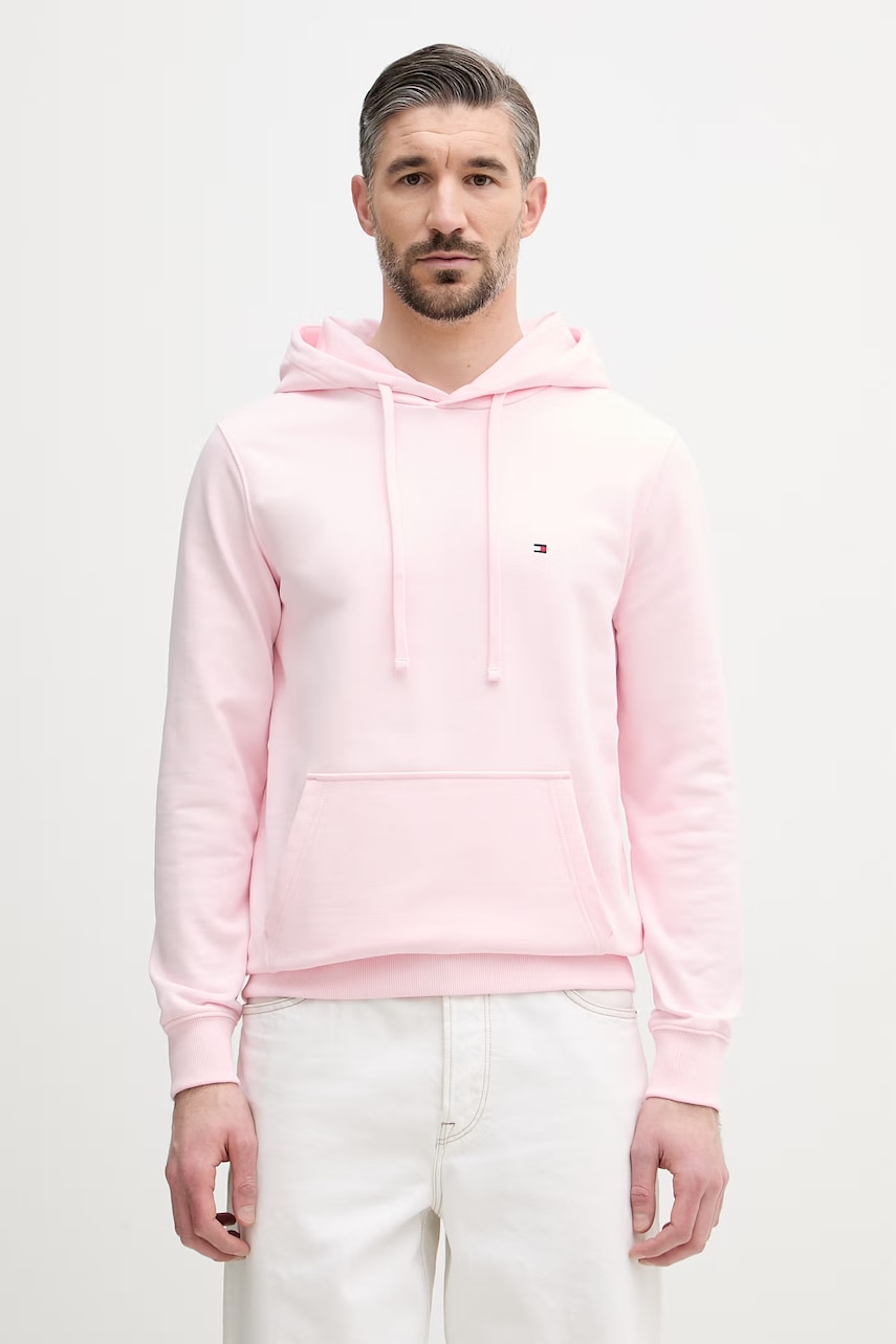 Tommy Hilfiger hanorac cu glugă pentru bărbați din bumbac