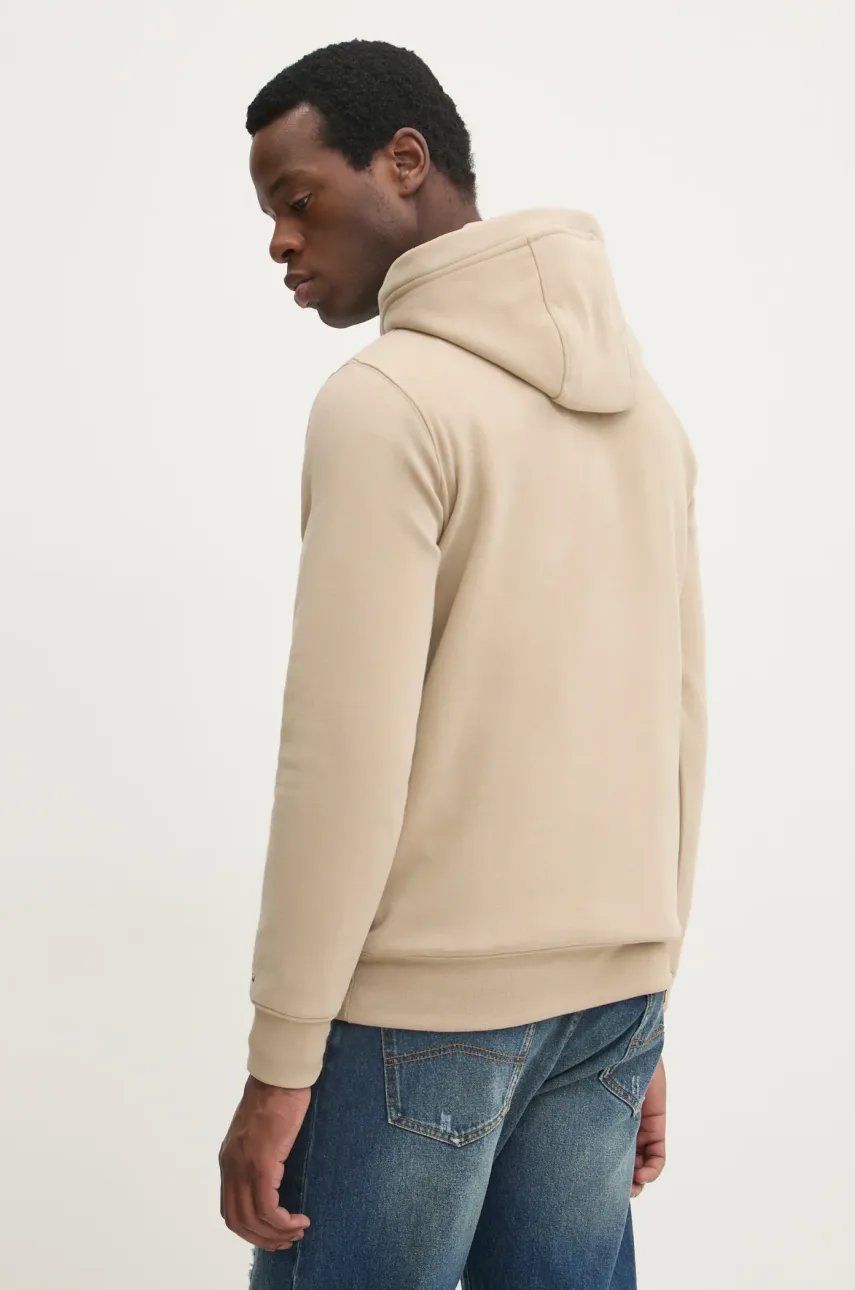 Кофта Tommy Hilfiger мужская цвет бежевый с капюшоном с принтом MW0MW37455 Кофта Tommy Hilfiger мужская цвет бежевый с капюшоном с принтом MW0MW37455