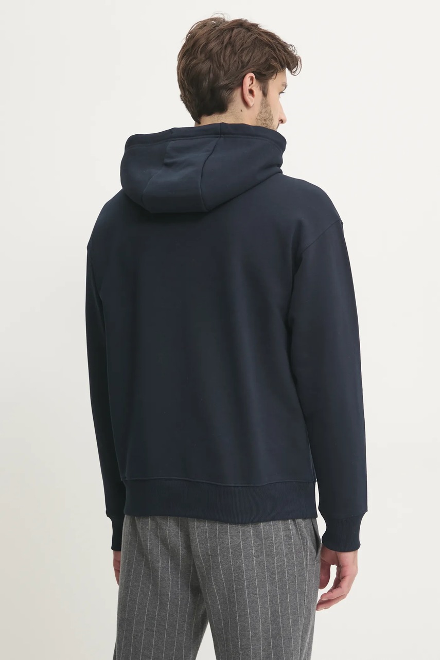 Βαμβακερή μπλούζα Tommy Hilfiger χρώμα: ναυτικό μπλε, με κουκούλα, MW0MW37462 φωτογραφία