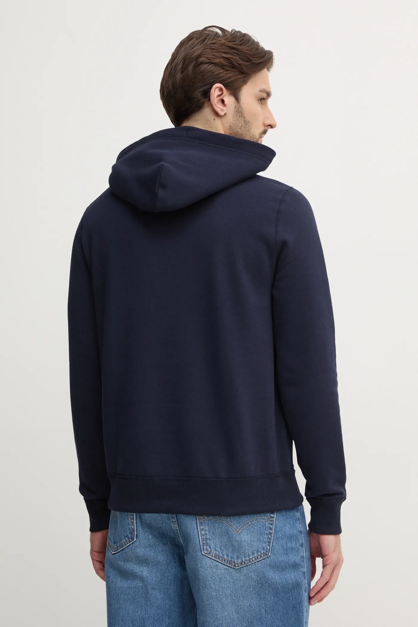 Μπλούζα Tommy Hilfiger χρώμα: ναυτικό μπλε, με κουκούλα, MW0MW38331 φωτογραφία