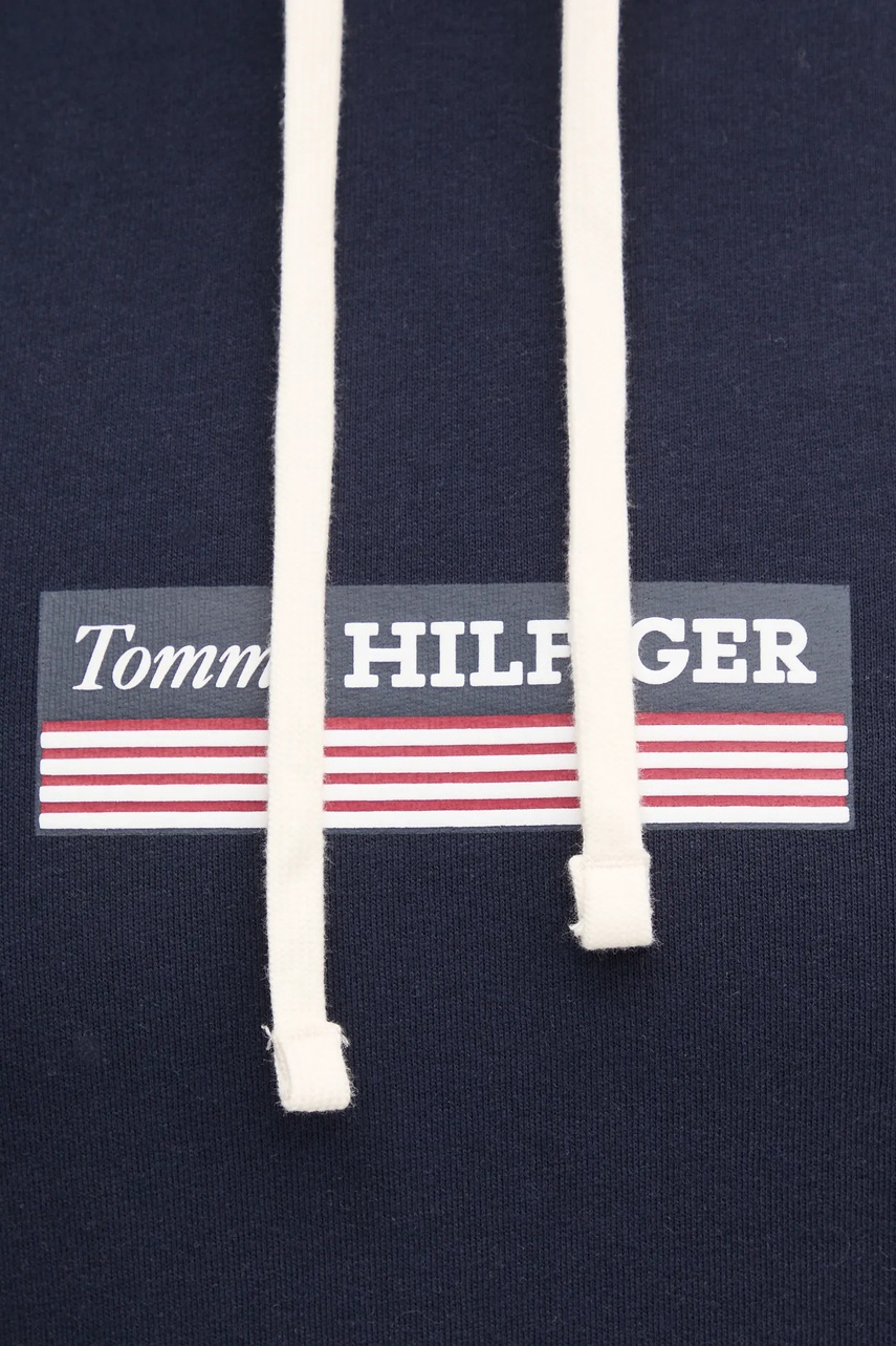 Μπλούζα Tommy Hilfiger χρώμα: ναυτικό μπλε, με κουκούλα, MW0MW38331 φωτογραφία