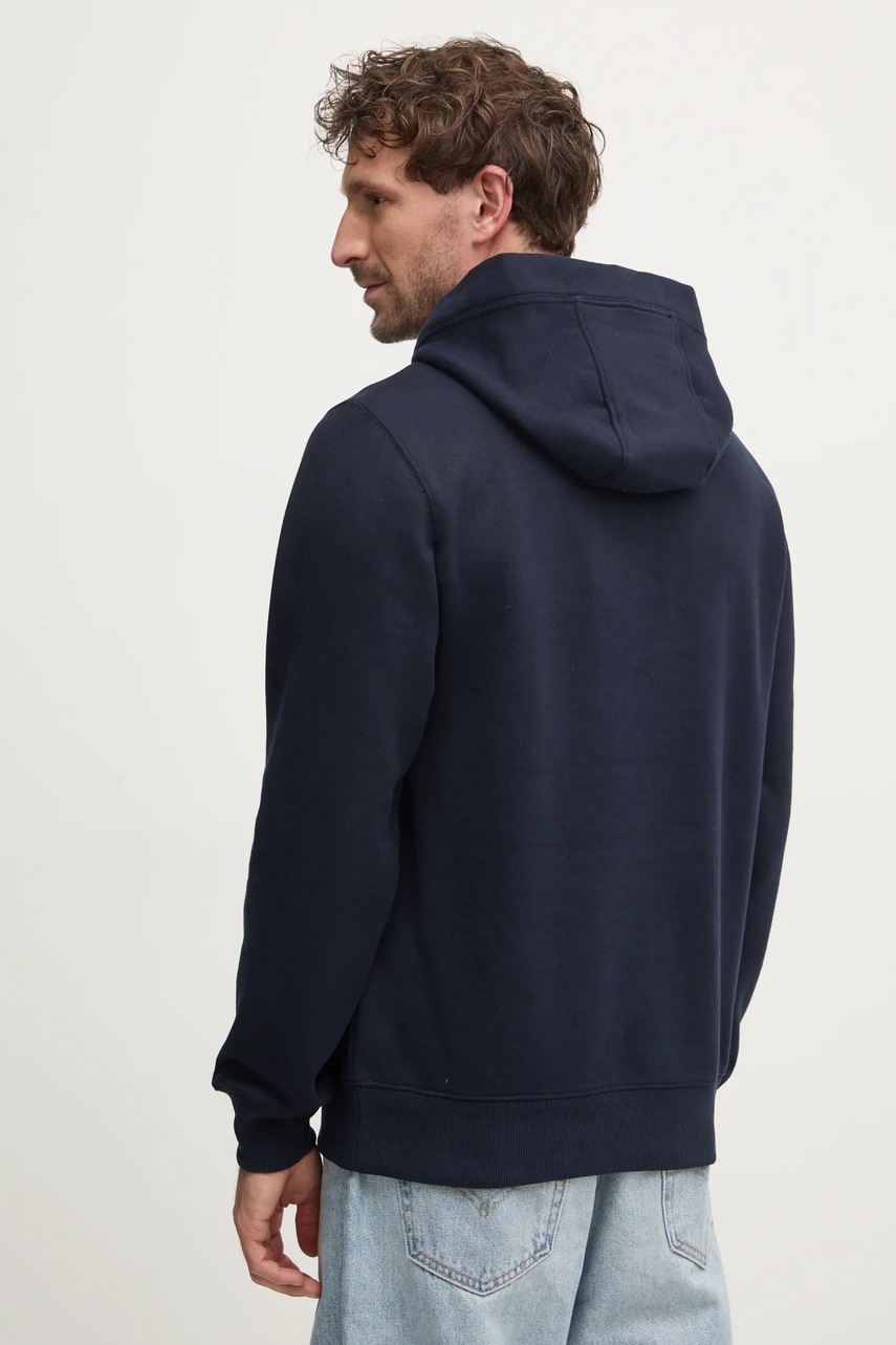 Кофта Tommy Hilfiger чоловіча колір синій з капюшоном з принтом MW0MW39050 