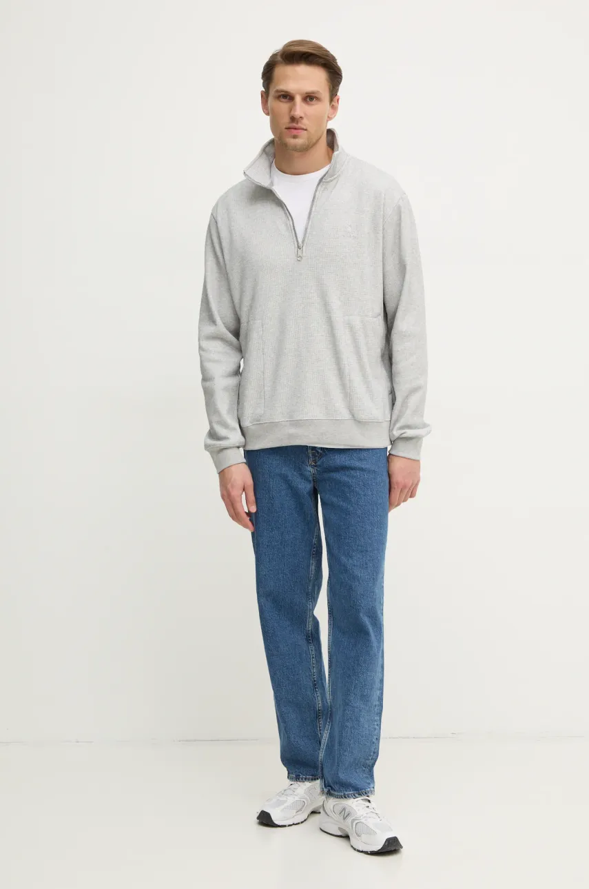 Кофта adidas Originals Essential мужская цвет серый с аппликацией JD2447 Кофта adidas Originals Essential мужская цвет серый с аппликацией JD2447