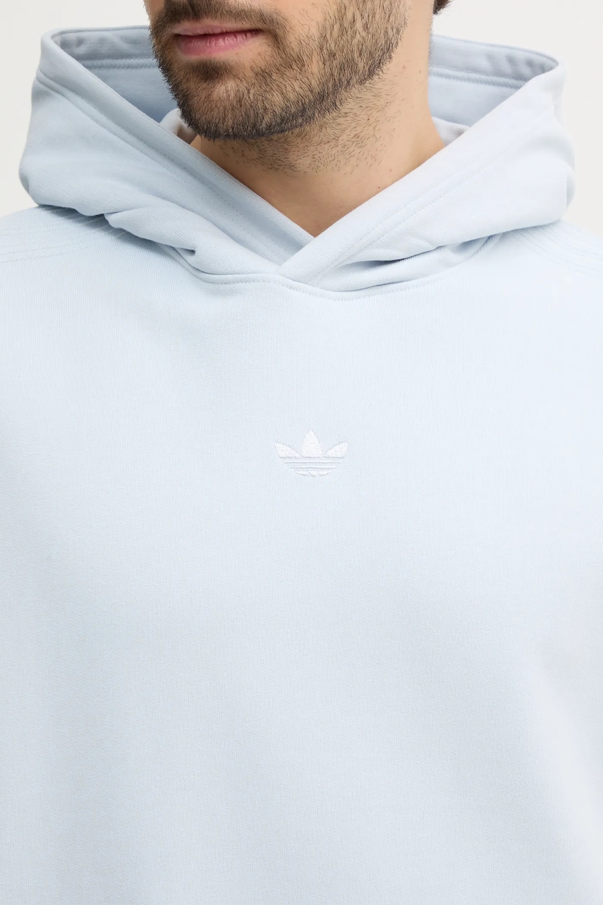 Βαμβακερή μπλούζα adidas Originals Essential χρώμα: μπλε, με κουκούλα, JD3300 φωτογραφία