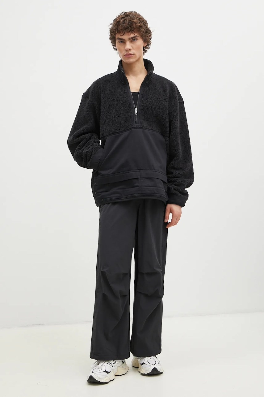 Флисовая кофта adidas Originals Essential цвет чёрный однотонная JC9596 Флисовая кофта adidas Originals Essential цвет чёрный однотонная JC9596