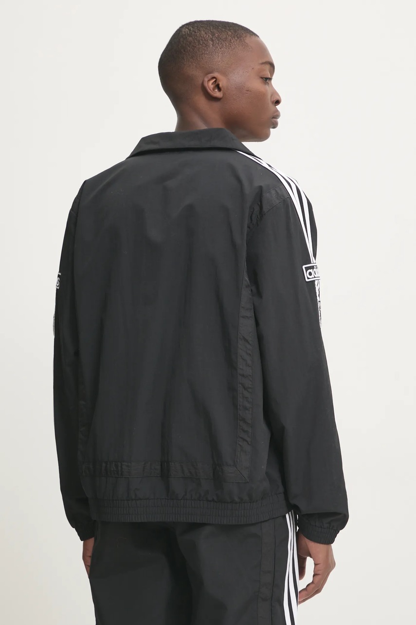adidas Originals rövid kabát Adibreak férfi, fekete, átmeneti, oversize, JD4270 termék 2. képe