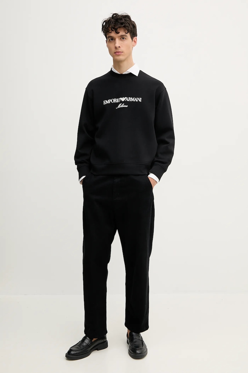Кофта Emporio Armani мужская цвет чёрный с аппликацией EM001052 AF10013 Кофта Emporio Armani мужская цвет чёрный с аппликацией EM001052 AF10013