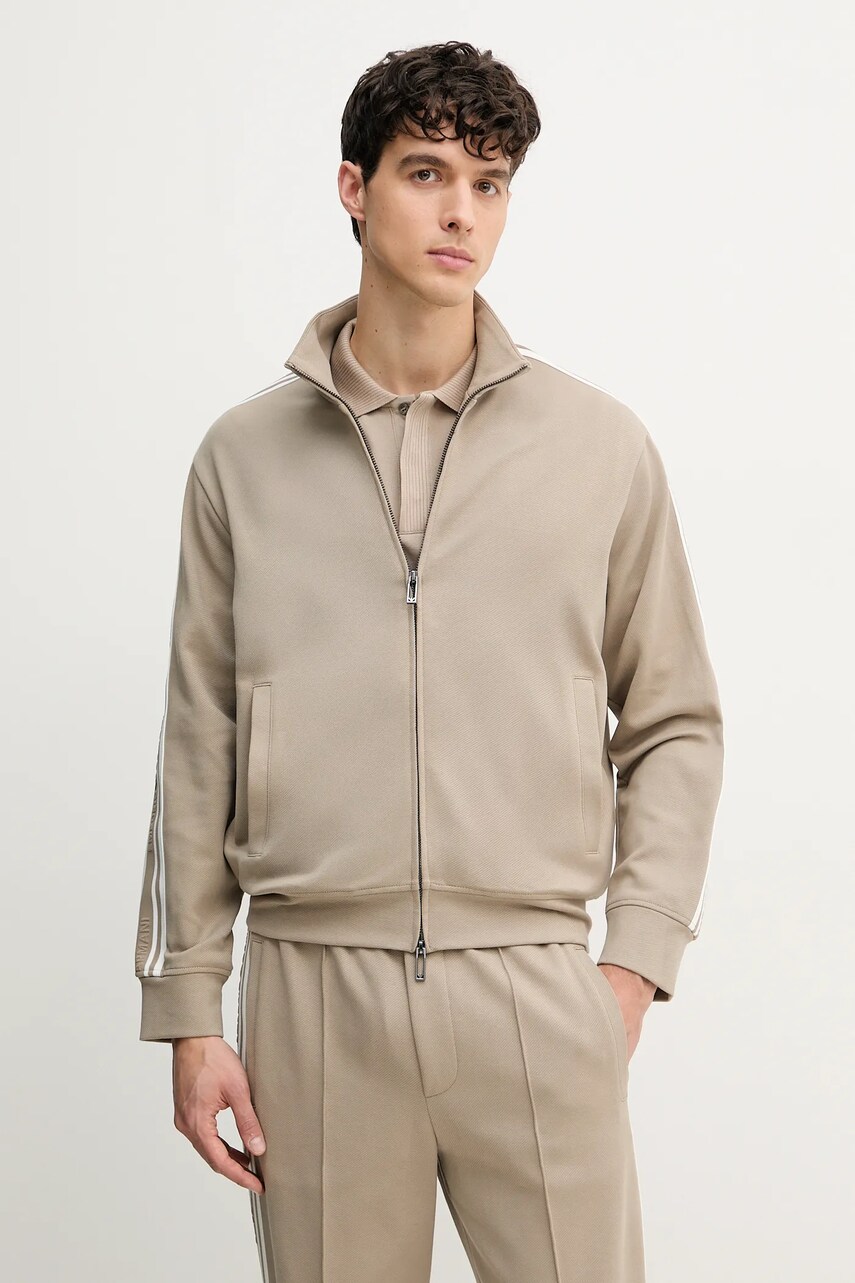 Emporio Armani bluza barbati, culoarea bej, uni, EM001110 AF13488