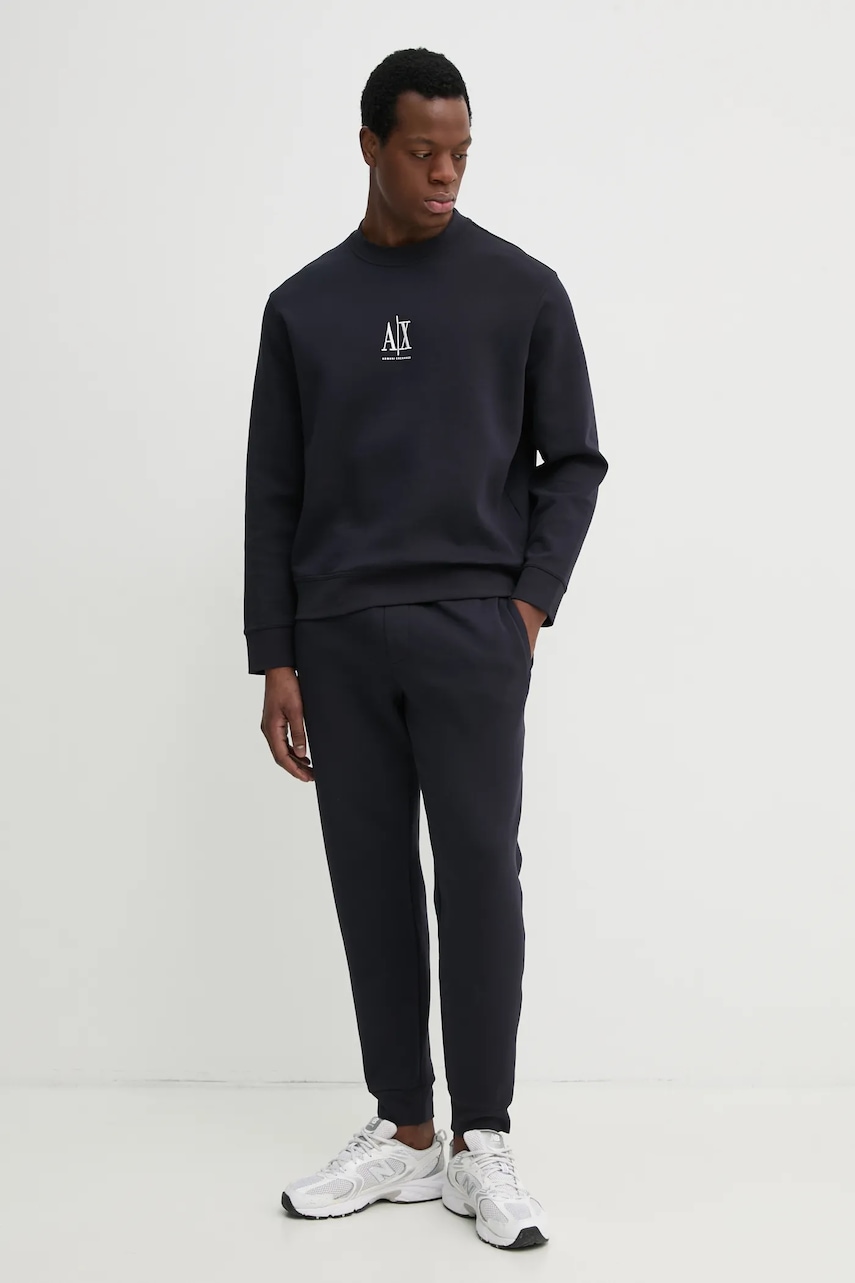 Кофта Armani Exchange мужская цвет синий с аппликацией XM000368 AF10818 Кофта Armani Exchange мужская цвет синий с аппликацией XM000368 AF10818