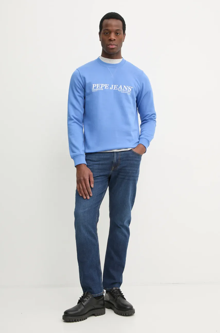 Кофта Pepe Jeans DYLAN CREW мужская цвет фиолетовый с аппликацией PM582756 Кофта Pepe Jeans DYLAN CREW мужская цвет фиолетовый с аппликацией PM582756