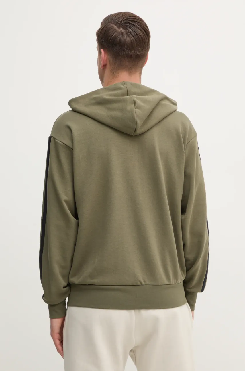 Кофта adidas Essentials мужская цвет зелёный с капюшоном узор JD1875 Кофта adidas Essentials мужская цвет зелёный с капюшоном узор JD1875