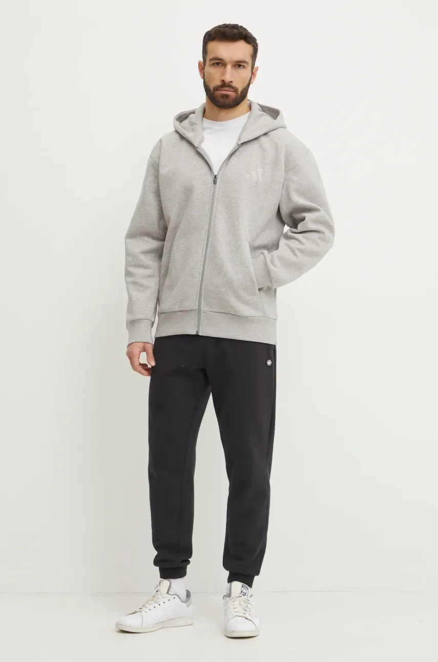 Кофта adidas ALL SZN мужская цвет серый с капюшоном меланж IY4159 Кофта adidas ALL SZN мужская цвет серый с капюшоном меланж IY4159