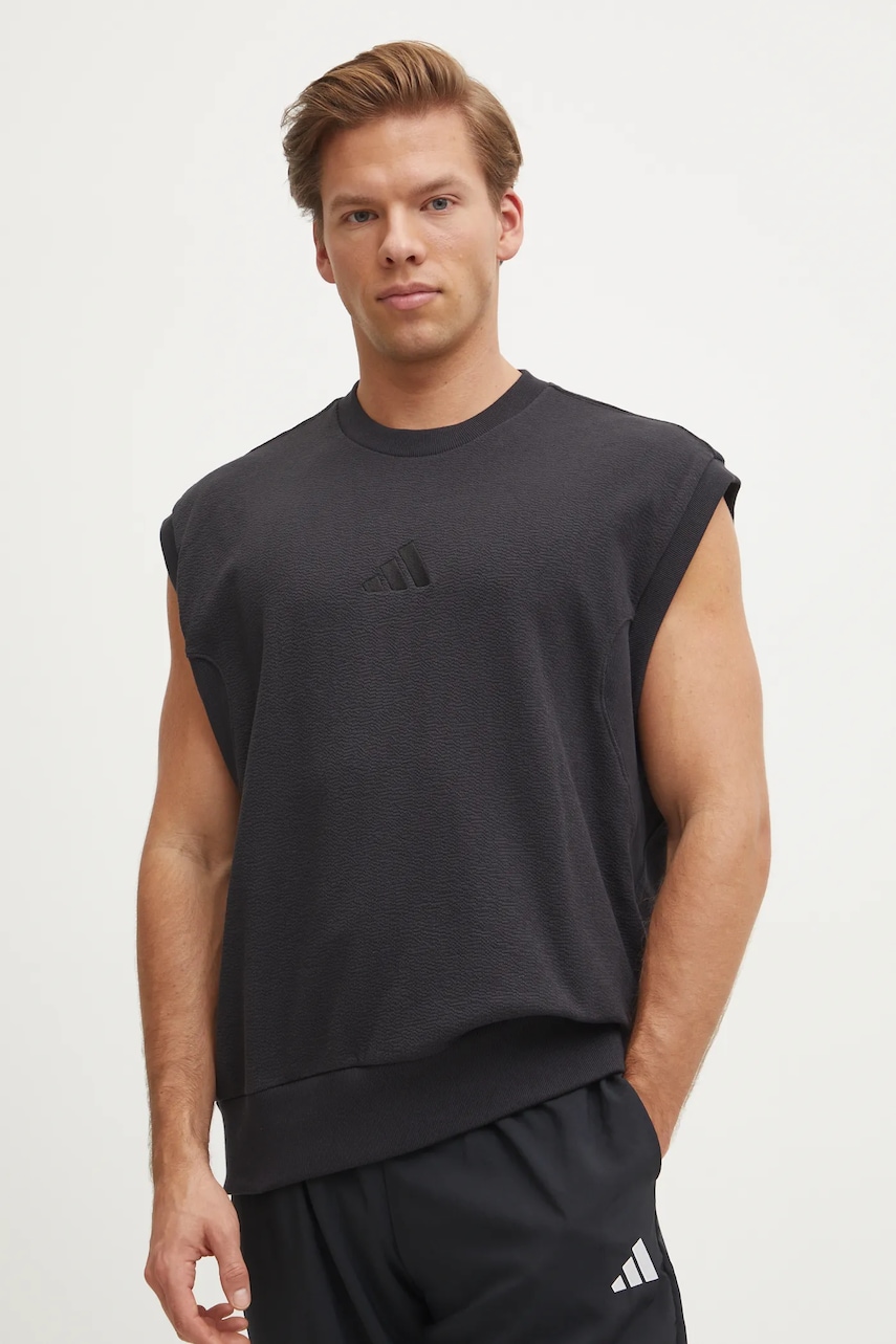 adidas tricou din bumbac ALL SZN Luxe barbati, culoarea negru, JJ3637