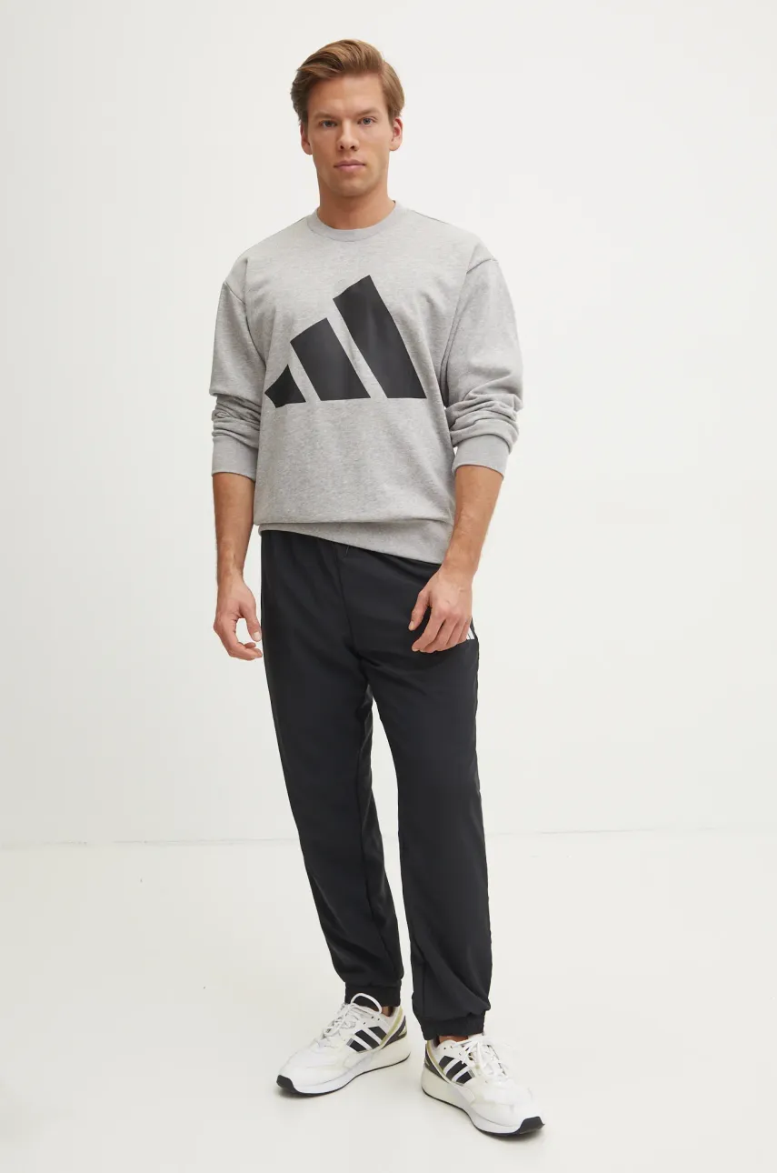 Кофта adidas Essentials мужская цвет серый с принтом JE8952 Кофта adidas Essentials мужская цвет серый с принтом JE8952