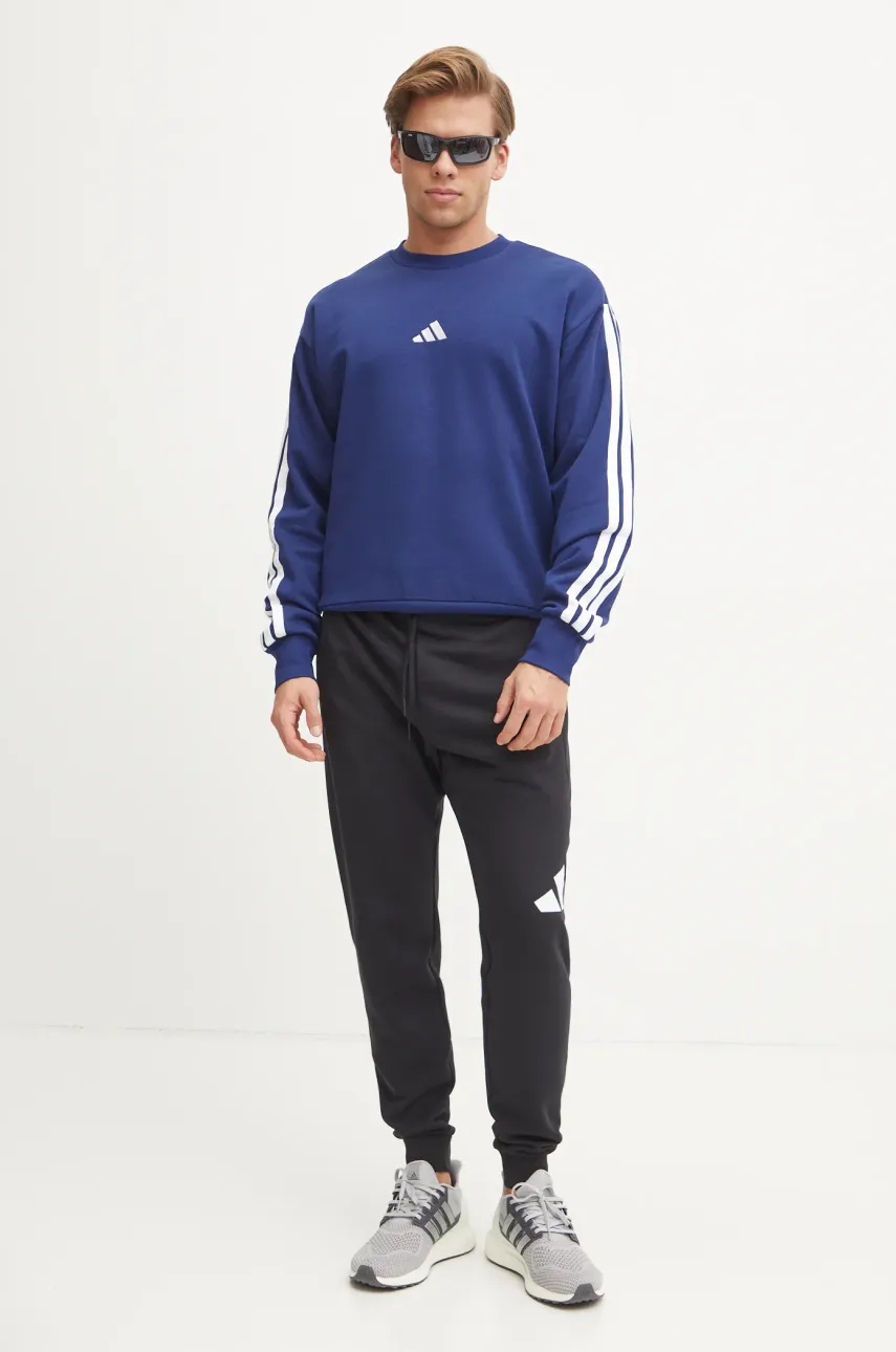 Кофта adidas Essentials мужская цвет синий узор JE6307 Кофта adidas Essentials мужская цвет синий узор JE6307
