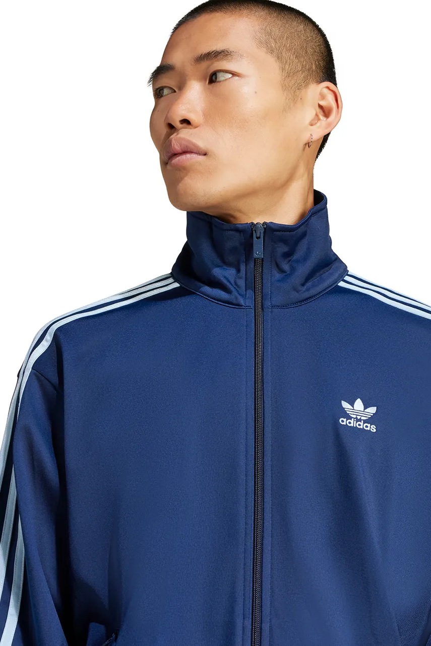 Кофта adidas Originals Firebird Tracktop мужская цвет синий с аппликацией JP2544 Кофта adidas Originals Firebird Tracktop мужская цвет синий с аппликацией JP2544
