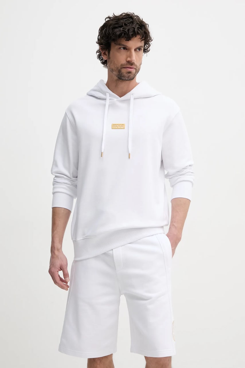 Versace Jeans Couture Βαμβακερή μπλούζα Versace Jeans Couture χρώμα: άσπρο, 78GAIT08 CF01T