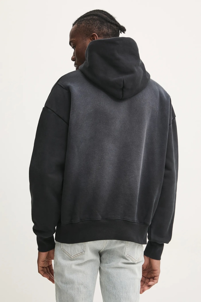 Βαμβακερή μπλούζα PURPLE BRAND HWT FLEECE PO HOODY χρώμα: γκρι, με κουκούλα, P401-HBSS125 φωτογραφία