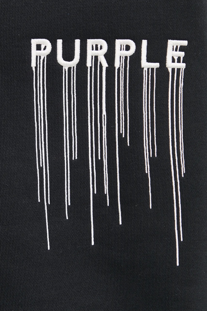 Βαμβακερή μπλούζα PURPLE BRAND HWT FLEECE CREWNECK χρώμα: μαύρο, P402-HBWD125 φωτογραφία