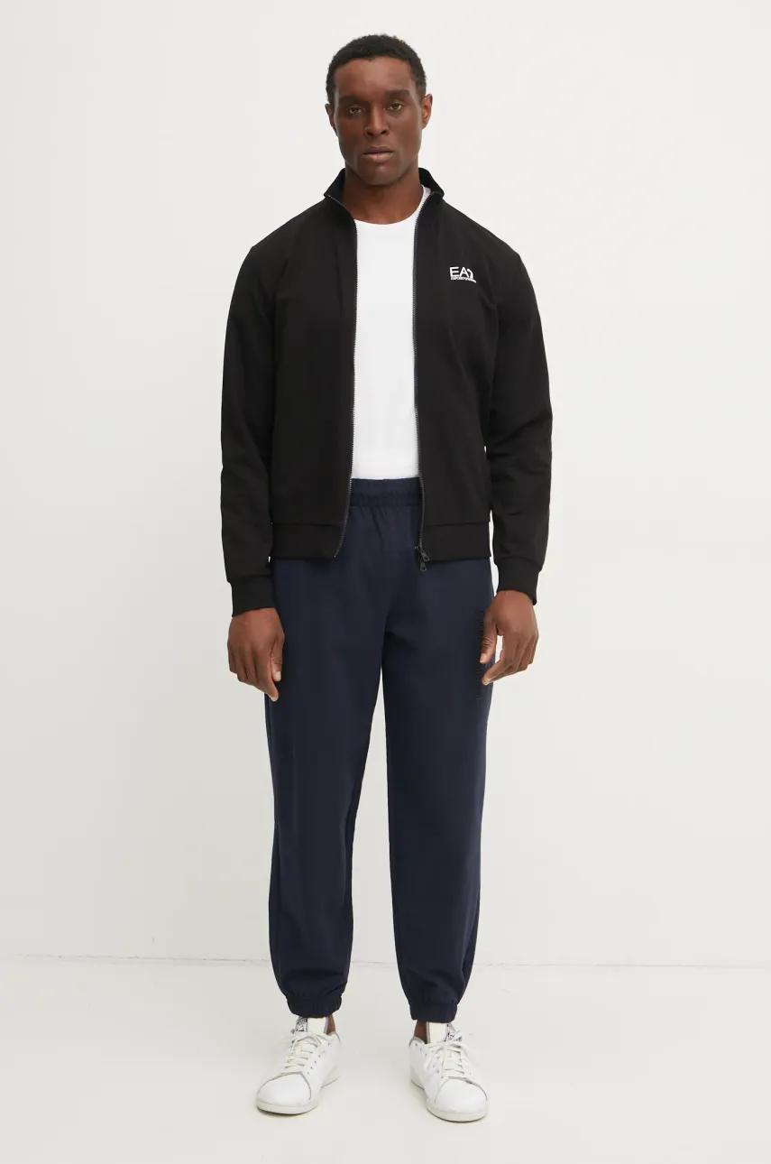 Кофта EA7 Emporio Armani мужская цвет чёрный с принтом PJVRZ.8NPM31 Кофта EA7 Emporio Armani мужская цвет чёрный с принтом PJVRZ.8NPM31