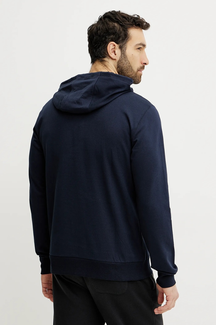 Кофта EA7 Emporio Armani чоловіча колір синій з капюшоном з принтом AF13512.7M000230 