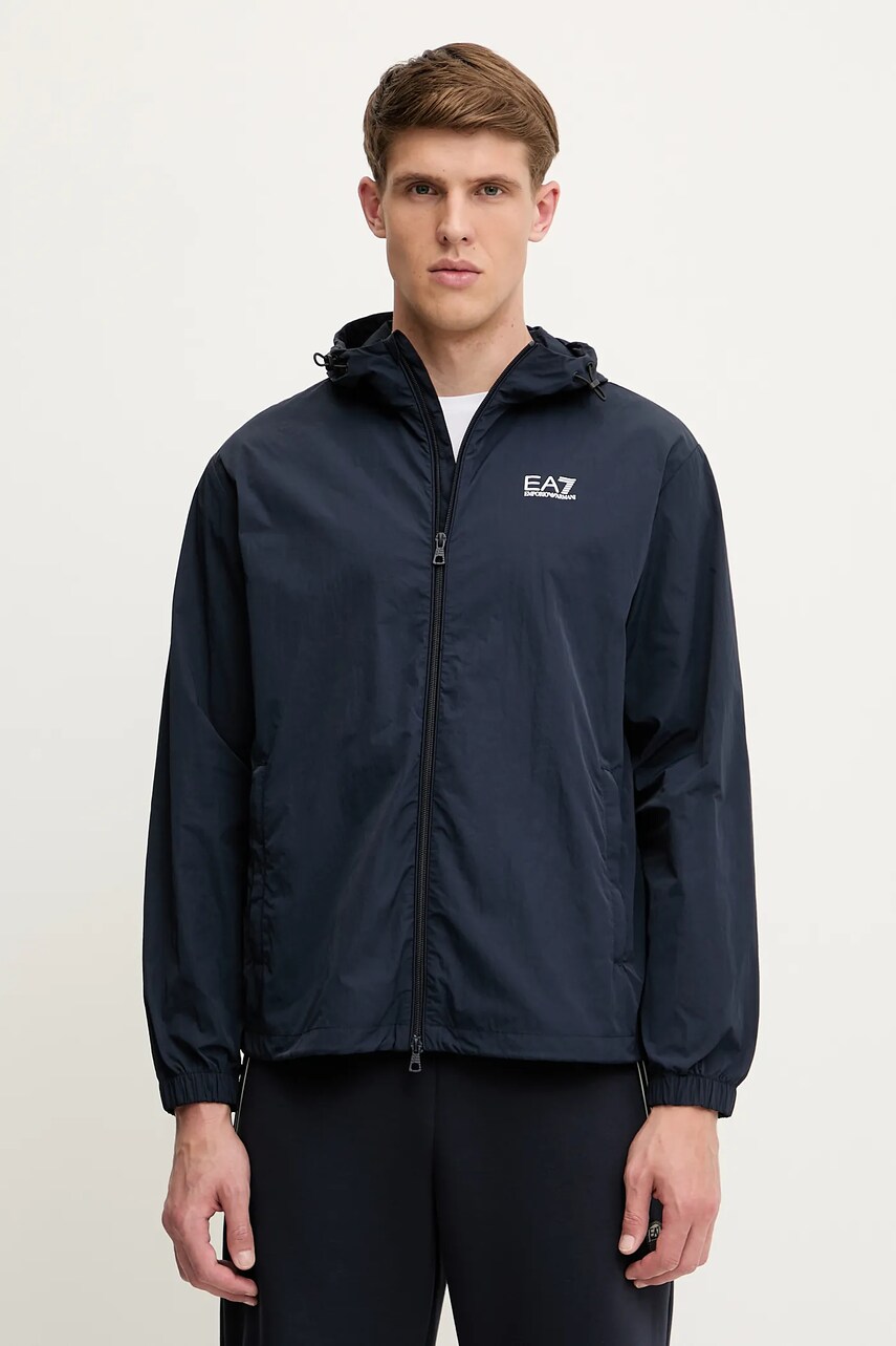 EA7 Emporio Armani geaca culoarea bleumarin, de tranzitie, AF13190.7M000211