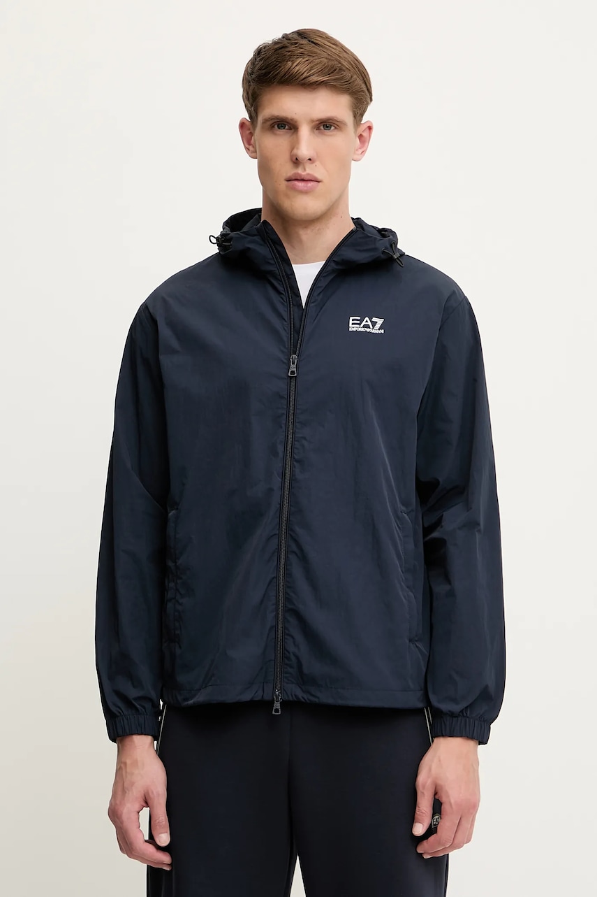 EA7 Emporio Armani geacă culoarea bleumarin, de tranzitie, AF13190.7M000211