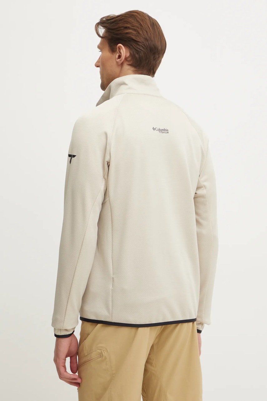 Αθλητική μπλούζα Columbia Triple Canyon χρώμα: μπεζ, 2094963 φωτογραφία