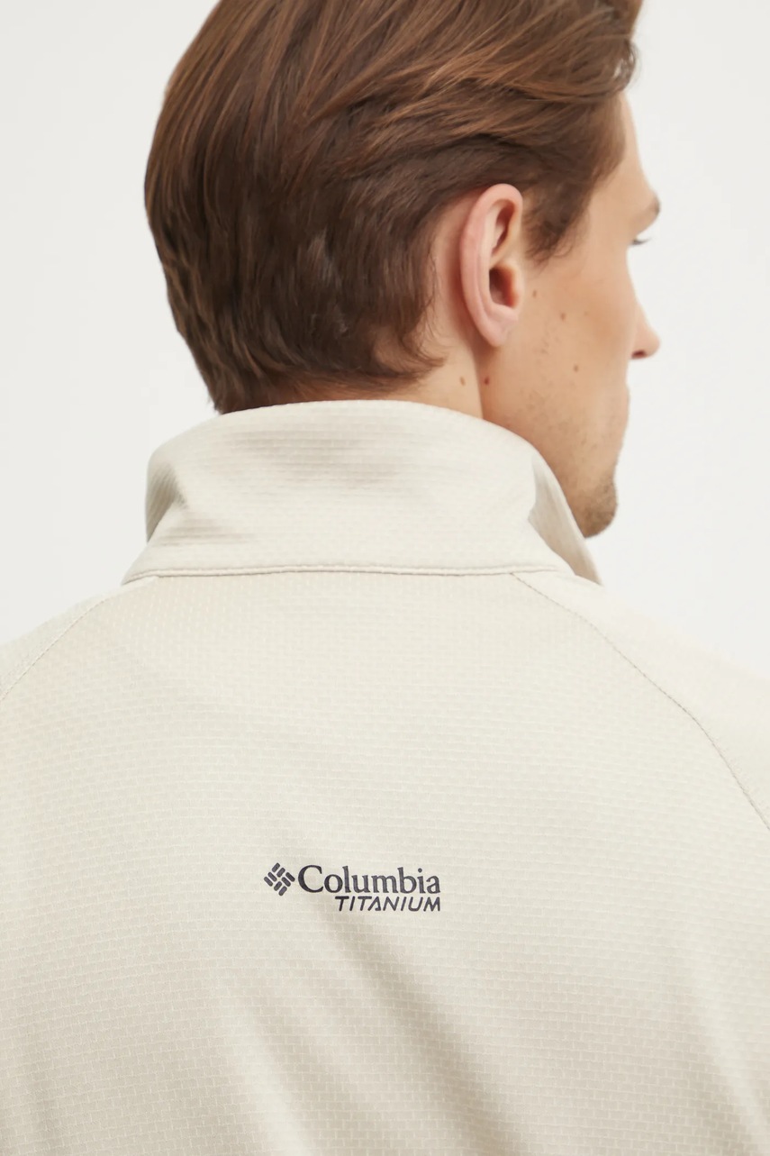Αθλητική μπλούζα Columbia Triple Canyon χρώμα: μπεζ, 2094963 φωτογραφία
