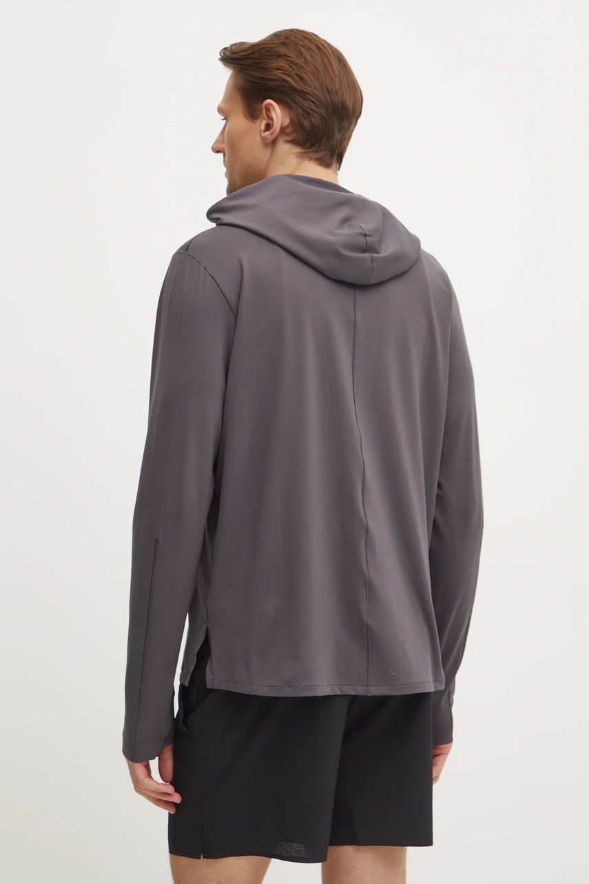 Φούτερ προπόνησης Calvin Klein Performance χρώμα: γκρι, με κουκούλα, LVGMS5W346 φωτογραφία