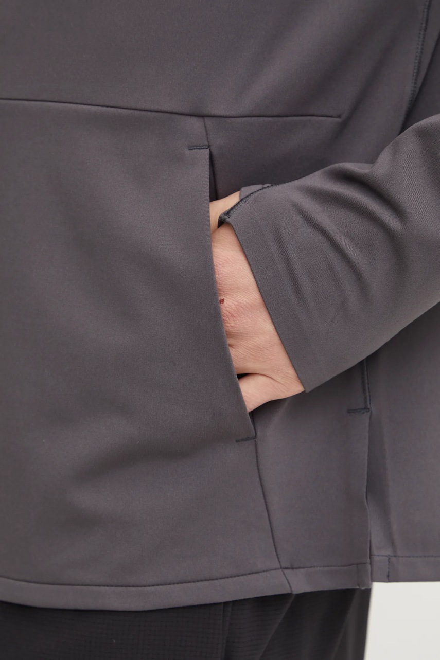 Φούτερ προπόνησης Calvin Klein Performance χρώμα: γκρι, με κουκούλα, LVGMS5W346 φωτογραφία