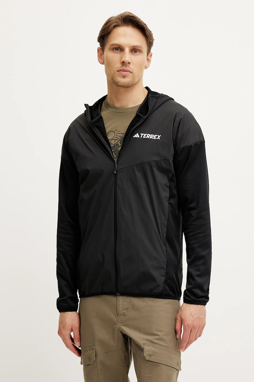 adidas TERREX hanorac Xperior culoarea negru, JF1227 adidas TERREX hanorac Xperior culoarea negru, JF1227