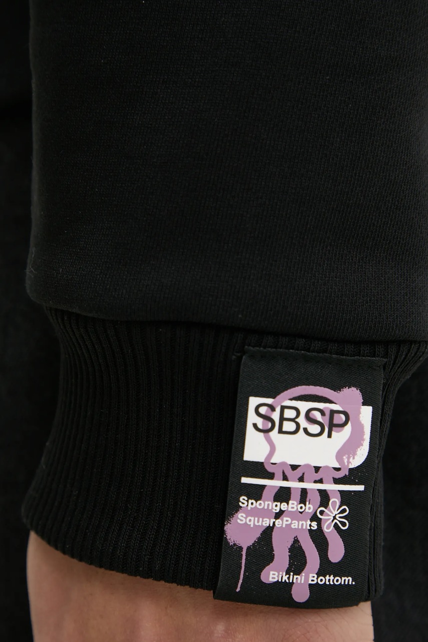 Βαμβακερή μπλούζα Iceberg χρώμα: μαύρο, με κουκούλα, E60A 6334 φωτογραφία